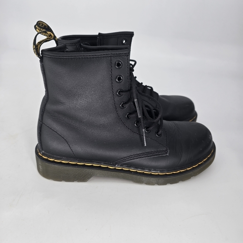 Dr martins Junior 1460 Softy T Leather Lace Up Boots black size boys 4 girls 5 - Picture 3 of 11